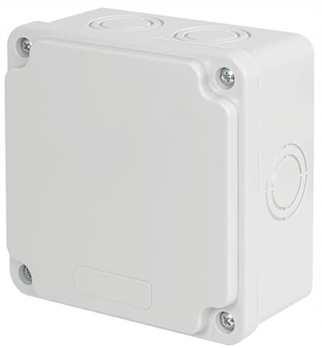 ELHEDA Abzweigdose wasserdich 100x100x50mm Verteilerdose IP65 Kabeldose außen Kunststoff Anschlusskästen Elektroverteilerdose für Feuchtraum Anschlussdose wetterfest mit Deckel