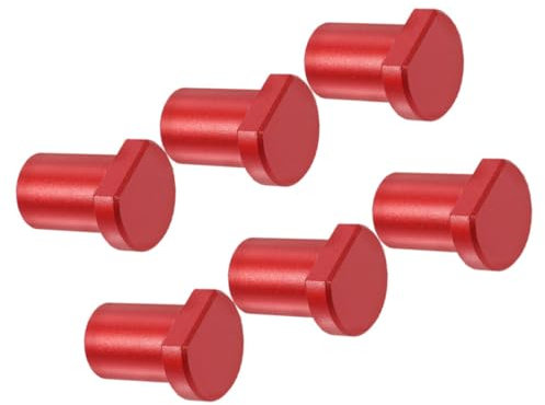 Tofficu 6pcs Aluminum Alloy Bench Dogs Workbench Clamp for Dog Workbench DIY Woodworking Projects Tabletop Clamping System