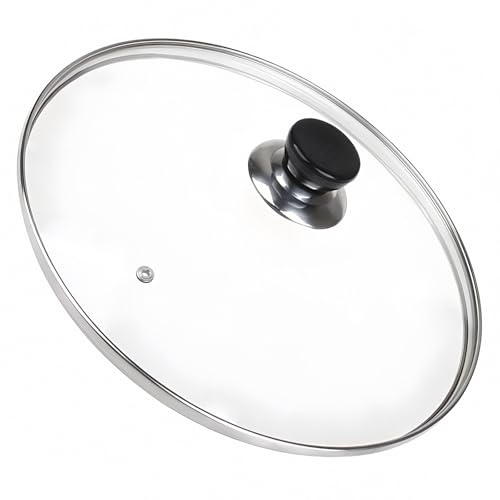 10 Inch Pan Lid, 10 Inch Frying Pan Lids, Tempered Glass Cast Iron Lid for Skillets, Fry Pan, Wok Pot (10 inch)