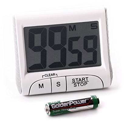 edi-tronic Eieruhr - Timer mit Countdown mit Magnethalterung Fuß Count-Up Stoppuhr großes Display