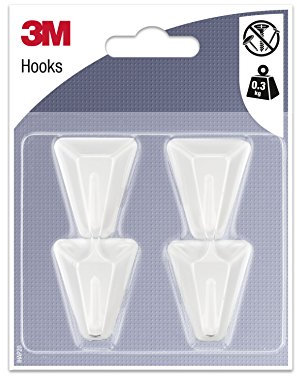 3M 96242 Gancio Adesivo Forma Triangolare, out_of_Print, Set di 10 Pezzi