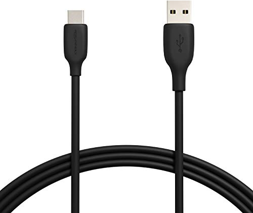 Amazon Basics USB-C-auf-USB-A 2.0 Schnellladekabel, 480 Mbit/s Geschwindigkeit, USB-IF-zertifiziert, für Apple iPhone 16/15, iPad, Samsung Galaxy, Tablets, Laptops, 1.8 m, Schwarz