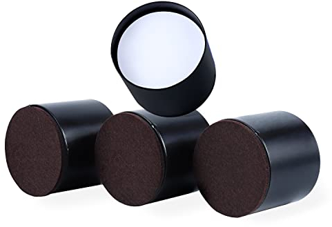 Möbelerhöhung 5cm aus Karbonstahl, Breiterer Möbelerhöher für 1000 kg Betthöher Tischerhöher, Betterhöhung Tischerhöhung Stuhlerhöhung fügt 2 Höhe, Elefantenfuß Platzsparender Bedding 4 Stück