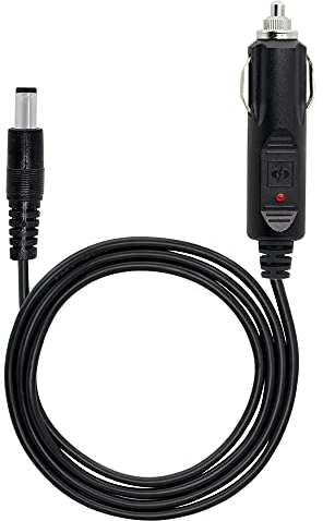 PNGKNYOCN12V DC caricabatteria da auto alimentatore 18AWG cavo, DC 5,5 mm x 2,5 mm per accendisigari auto maschio spina accendisigari cavo per fotocamera, CCTV, frigorifero auto (3 m)