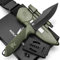ODENWOLF W3 Outdoor Messer feststehende Klinge - Inkl. Scheide + Feuerstarter - Ideales Jagdmesser aus einem Stück D2 Stahl gefertigt - Premium Survival Messer - Bushcraft Messer Outdoor