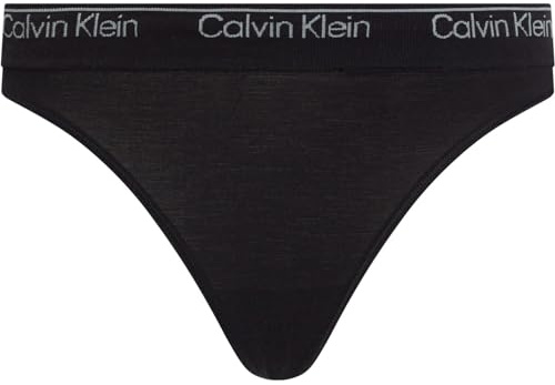 Calvin Klein Tanga Mujer Thong Elástico, Multicolor (Black), S