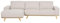 3-Sitzer Ecksofa Stoff beige rechtsseitig gepolstert mit Holzbeinen Nora