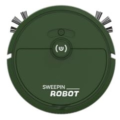 Sopande robotrengörare vit/ABS | 90 minuters körtid | 1 500 Pa sugkraft | 3 rengöringslägen | Sopande sugmopp | mopphuvud (grön)
