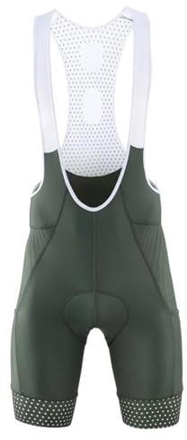 Culotte Ciclismo Hombre Pantalones cortos de ciclismo for hombre, con almohadilla de gel 5D, reflectantes, transpirables, con bolsillos traseros, en azul, gris, verde y rojo Ropa Ciclismo Hombre(GREEN