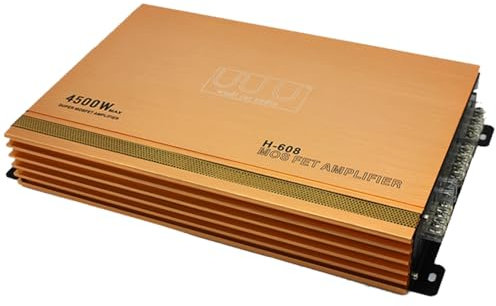 Wouueso Amplificador de Audio para Automóvil de 4500 W el Amplificador de Alta Potencia de Cuatro Canales Se Puede Equipar con 4 Parlantes Amplificador de Potencia H-608