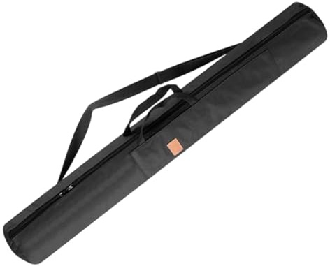 Sharplace Borsa Portacanne da Pesca, Custodia per Canne da Pesca con Cerniera E Tracolla Regolabile da 130 Cm, Organizer per Attrezzatura da Pesca per Guanti da, Nero