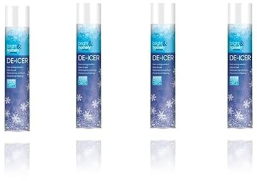 Car De-Icer Spray 600ml – Fast Acting Ice Remover, Effective up to -20°C, Winter Windscreen Defrost Spray - Pack of 4