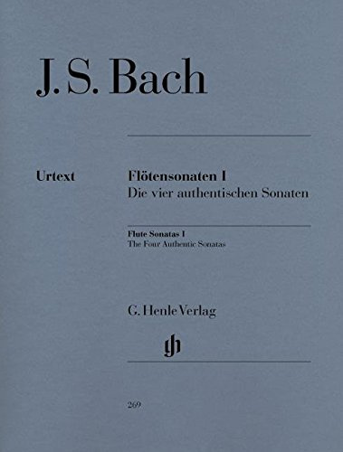 HENLE VERLAG BACH J.S. – FLUTE SONATAS, VOLUME I (The FOUR AUTHENTIC SONATAS – WITH VIOLONCELLO PART) klassiska anteckningar tvärflöjt