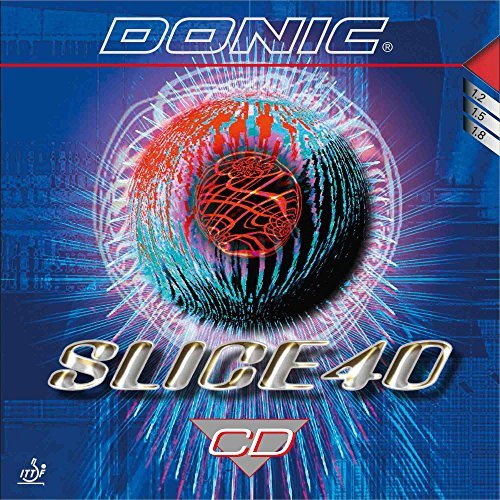 Donic Slice 40 CD Table Tennis Rubber (Black, 1.8mm)