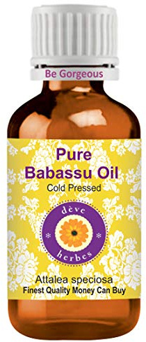 Deve Herbes Pure Babassu Oil (Attalea speciosa) Non-Sticky | Non-Greasy | for Skin, Hair, Massage & DIY Use 15ml
