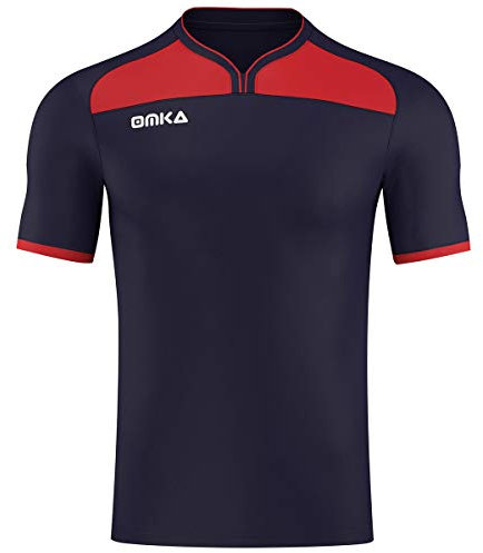 OMKA 6er Trikot set Trikotsatz Teamwear Fußball Handball Rugby Laufsport Volleyball, Hemdgröße:M, Farbe:Marineblau