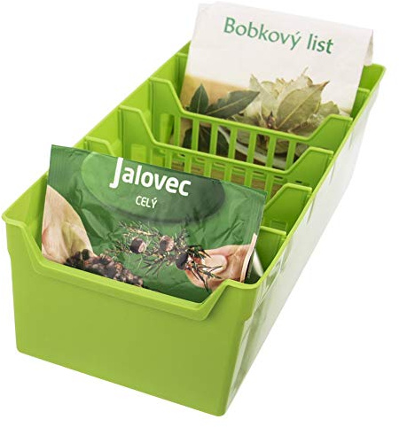 orion group Organizer für Gewürze | ‎30x13x8 cm | Tüten Gewürzbehälter Küchenorganizer (Grün)