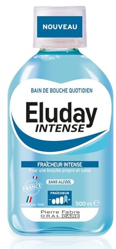 Eluday INTENSE Bain de bouche Faicheur Intense - Bouche Propre et Saine 500ml