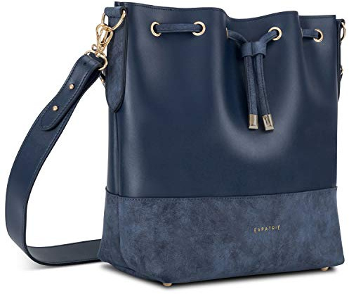 Expatrié Bolso de Mano para Mujer Chica Azul SARAH Bolsa de Mano Hecha de Cuero Sintético Vegano para Ocio y Trabajo - Elegante Bolsa Cruzada