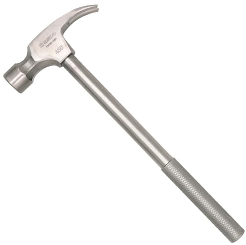 WEDO Marteau arrache-clou en titane de 0,5 kg, antimagnétique, léger, non magnétique, antirouille, forgé sous pression, résistant à la corrosion, durable