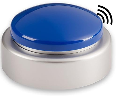 Spagnolo Jumbo - Orologio con pulsante parlante per ipovedenti, ciechi o anziani (blu)