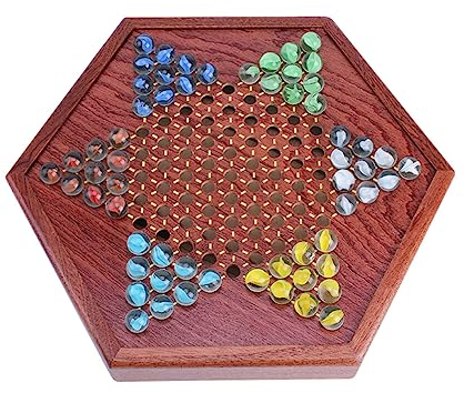 ibasenice 1 Satz Dame Traditionelles Glas ?brettspiele? Glasmurmeln Lernspielzeug Partytisch-brettspiel Peg-Checker-Spiel Halma-brettspiel Brettspiel Aus Holz Prüfgerät Gitter Kind Hölzern