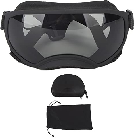 Occhiali da sole per cani di taglia grande, occhiali protettivi per gli occhi dei cani, aspetto elegante, occhiali per cani con montatura elastica in PVC, occhiali da sole per cani di taglia grande