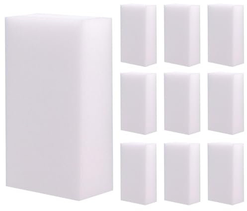 Eponge Magiques Gomme, Éponge de Nettoyage Blanche, Fournitures de Nettoyage de Salle de Bain, Eponges Lavables pour Salle de Bain Piscine Cuisine Sol Mur