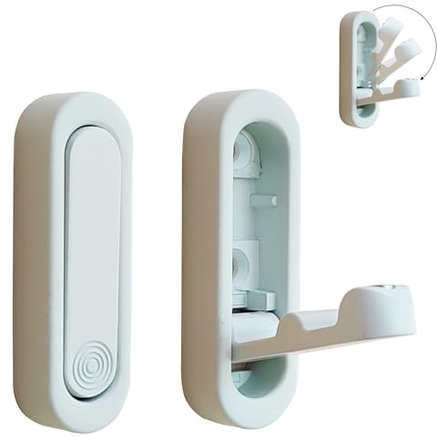 XSGTZMJ 2Pcs Folding Coat Hooks, Heavy Duty Foldable Hooks Made of Zinc Alloy, Foldable Wall Hooks for Bathroom, Closet, Entryway, Pool and Kitchen are Coat, Backpack, Key Storage Solutions(White)