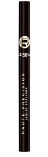 L'Oréal Paris, Delineador de Ojos Líquido, Larga Duración 24H, Punta de Fieltro Suave, Color Intenso, Waterproof, Aplicación y Líneas Precisas, Haute Precision, Tono: Marrón (Le Brun)