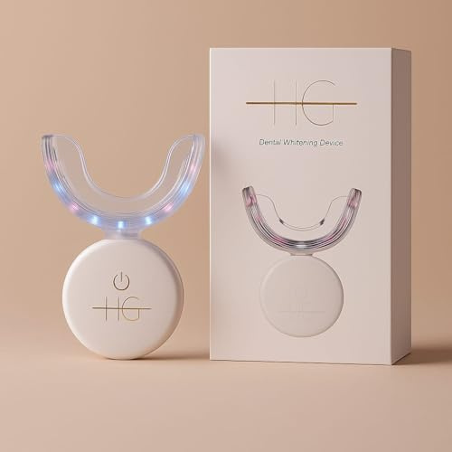 HG AESTHETICS Set Sbiancante per Denti per la Casa: Sicuro per lo Smalto, Rimuove le Macchie di Caffè e Tè, Sorriso Bianco Brillante in Pochi Minuti, Compatto e Facile da Usare