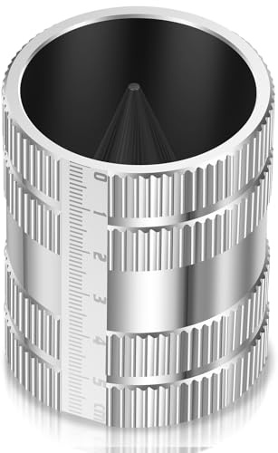 Desbarbador interior y exterior de acero inoxidable 6 – 42 mm, desbarbador de tubos con bordes de corte HSS, 40 cortes, escariador para tubos de cobre, tubo de aluminio, tubo de acero inoxidable, tubo