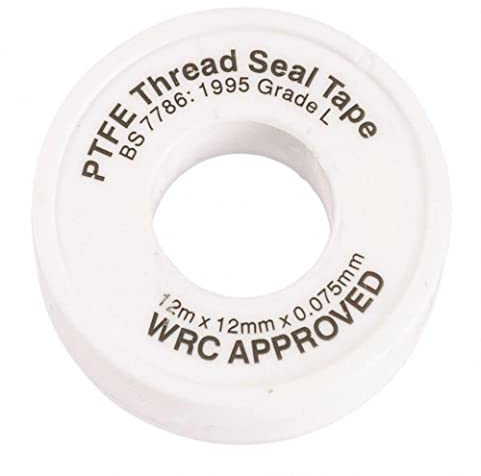 All Trade Direct 1 X Ptfe White Thread Seal Tape 12Mx12Mm Teflon Plumber Plumbing Joint Water Oil