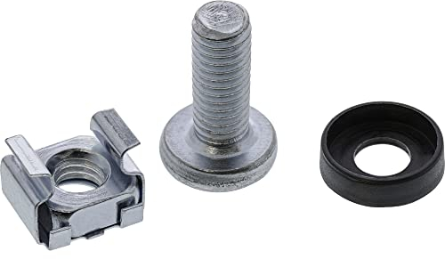 InLine 01950A Käfigmutternset M6, je 20x Käfigmuttern, Unterlegscheiben, Schrauben