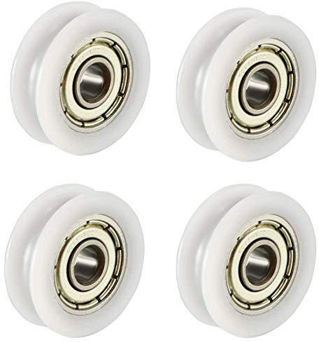 Winwill® 4pcs U-Nut-Rad-Führungs-Lager-Riemenscheibe versiegelte Schienen-Kugel-Möbel 6 * 32 * 10mm 0.23 * 1.25 * 0.39 Zoll