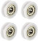 Winwill® 4pcs U-Nut-Rad-Führungs-Lager-Riemenscheibe versiegelte Schienen-Kugel-Möbel 6 * 32 * 10mm 0.23 * 1.25 * 0.39 Zoll