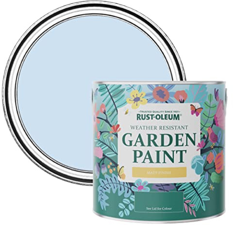 Rust-Oleum Blue Mould-Resistant Garden Paint In Matt Finish - Powder Blue 2.5L
