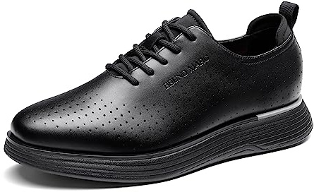 Bruno Marc Zapatos de Vestir de Moda para Hombre Zapatos de Cordones Comodos Oxfords Casual,Size 42,Negro,SBOX2318M