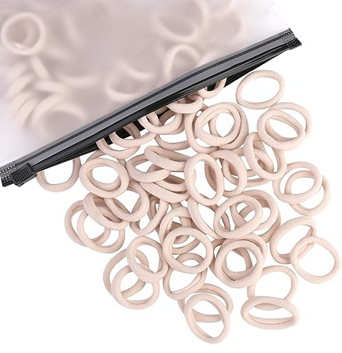 Zingso Baby Haargummi, 100 Stück Mini Weiche Nylon Haarschleifen Haarbänder für Mädchen Kinder, Zopfgummis Hair Ties Kleine Haargummis für Klein Mädchen, Reichliche Farbwahl