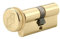 THIRARD 01002112 Cylindre 30Bx30mm FTH 5G Button Lock Cylinder Brass Pull Out Protection 3 Notched Keys, 30x30 mm