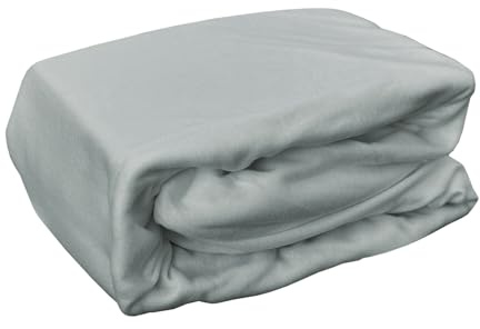 Mojawo Kuschlig weich! Mikrofaser Fleece Spannbetttuch Betttuch Bettlaken Laken Allergiker geeignet 100x200cm, Farben:Grau