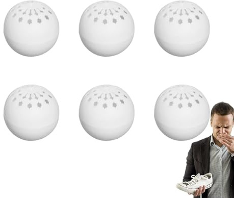 Palline deodoranti per scarpe da ginnastica, 6 pezzi, deodoranti per scarpe, 4 cm, eliminano gli odori dei piedi, palline da ginnastica, deodoranti per scarpe sportive, armadietti, borse da palestra e