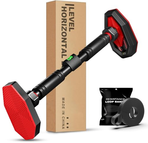 Pull Up Bar for Door Frame - Screwless Installation, Adjustable 76-100cm, Max Load 200kg - Multi-Functional Pull Up & Push Up Bar for Home Gym Fitness