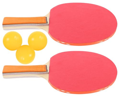 ibasenice Raquetas de Tenis de Mesa Cara de Goma para Principiantes Incluye Raquetas de Ping Pong y Balones para Practicar Casa Club