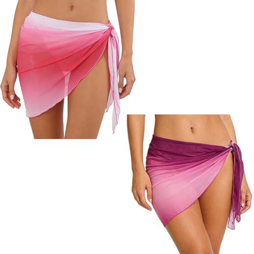 ANBET Sarongs for Women Beachwear, Sarong Swim Skirt Beach Coverups Chiffon, Beachwear Bikini Cover Up