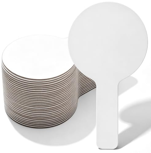 Lot de 25 mini tableaux blancs effaçables à sec - 23 x 13 cm - Mini tableaux blancs double face - Portable - Petit tableau blanc portable - Pagaie d'enchères pour les cours de classe, les réunions