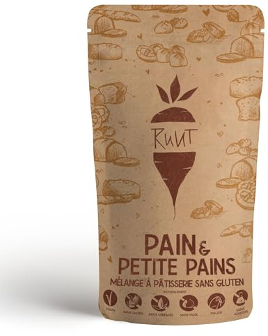 Ruut Mezcla de Harina sin Gluten a Base de Harina de Yuca - Sustituye el Trigo para Hacer Panes y Bollos sin Aditivos con Harina sin Gluten - Harina de Pan Paleo, Vegetariana, Duradera - 810 g