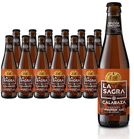 La Sagra Calabaza. Cerveza Pumpkin Ale. 6,1% Vol.. Caja con 12 botellas de 33 cl