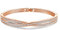 PRETTERY Infinity Bangles Bracelets for Women, Rose Gold Plated Cubic Zirconia Bracelet, Birthday Valentine Thanksgiving Christmas Jewellery Gift