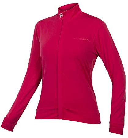 Endura Womens Xtract Road Cycling Jersey Roubaix Long Sleeve Berry, Small